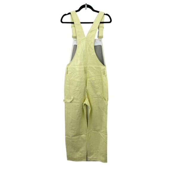 NWT Good American Better Than Leather Straight Leg Overalls in Key Lime Sz 10/30 - Picture 5 of 12